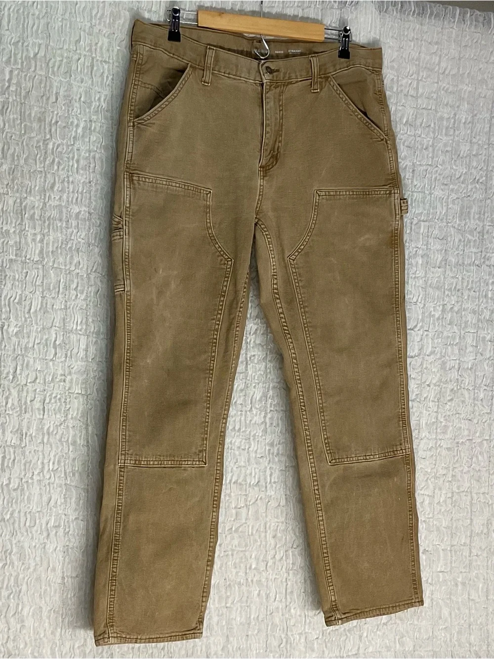 Old Navy Men’s 36x30 Straight Built-In Flex Carpenter Utility Pants Brown